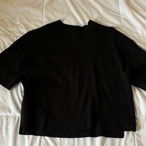 Abercrombie & Fitch Black Short Sleeve Crew Sweater
